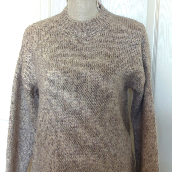 Topshop Oversized Sweater Dress in Oatmeal - Picture 6 of 10